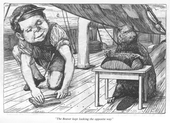The Beaver kept looking the opposite way,  and appeared unaccountably shy.